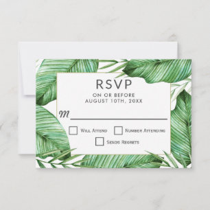 Mariage vert tropical luxuriant RSVP