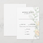 Mariage vertical de tournesol RSVP (Devant / Derrière)