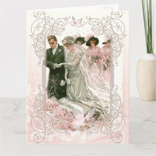 Mariage victorien - Carte de voeux