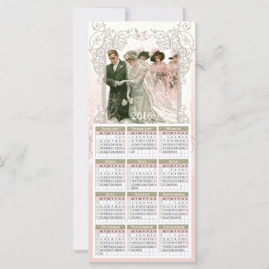 Mariage victorien - Carte postale Calendrier (Devant)