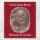 Mariage Vin Étiquette jusqu'à la mort nous séparon (Étiquettes simples)