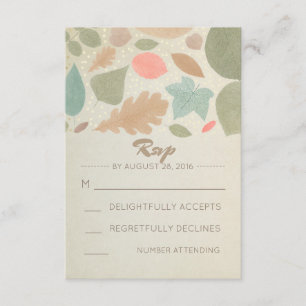 Mariage vintage automne et points d'or RSVP