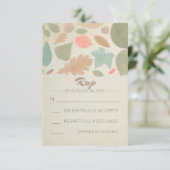 Mariage vintage automne et points d'or RSVP (Debout devant)
