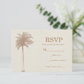 Mariage vintage Brown Palm Tree Beach RSVP (Debout devant)