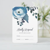 Mariage vintage d'aquarelle fleurie inspirée RSVP (Debout devant)