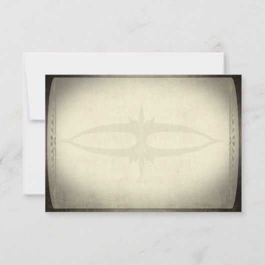 Mariage vintage de billets RSVP (Dos)