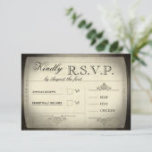 Mariage vintage de billets RSVP (Debout devant)