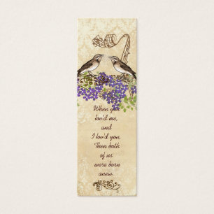 Mariage vintage d'oiseaux Étiquettes ou Insérer de