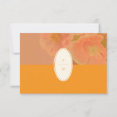 Mariage vintage Fleur sauvage rose coquelicot RSVP (Devant)