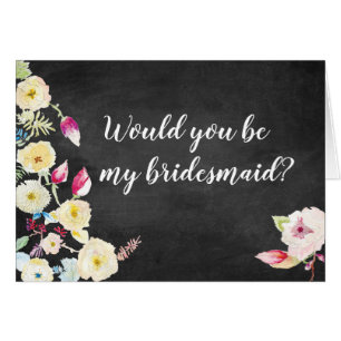 Mariage Vintage Floral Rustique Chalkboard