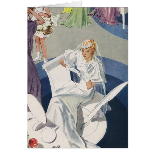 Mariage Vintage, Mariée Art Déco Moderne Du Milieu (Devant)