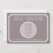 Mariage Vintage Moderne Enregistrer La Date Carte  (Dos)