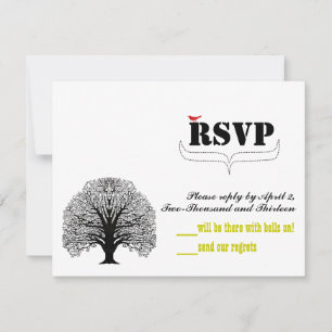 Mariage vintage moderne mignon arbre Swirl RSVP