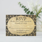 Mariage vintage noir et crème RSVP (Debout devant)