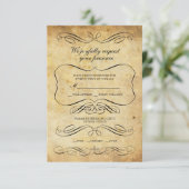 Mariage vintage Ornate RSVP (Debout devant)