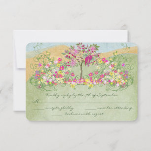 Mariage Vintage rose Fleur Inséparable RSVP