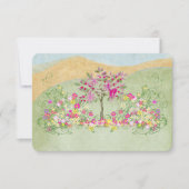 Mariage Vintage rose Fleur Inséparable RSVP (Devant)