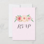 Mariage Vintage rose vif RSVP (Dos)