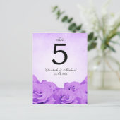 Mariage vintage Rose violet Numéro de table (Debout devant)