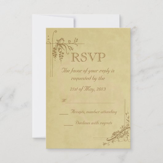 Mariage vintage RSVP (Devant)