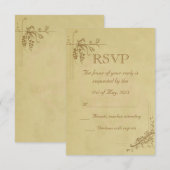 Mariage vintage RSVP (Devant / Derrière)