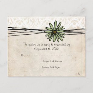 Mariage vintage Sage Daisy RSVP
