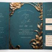 Mariage vintage Tri-Fold inspiré du théâtre (Intérieur au milieu)