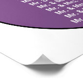 Mariage Violet 12 Tableau de sièges (Coin)