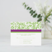 Mariage violet et vert RSVP (Debout devant)