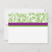 Mariage violet et vert RSVP (Dos)
