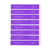 Mariage Violet Étiquettes de adresse (Feuille)