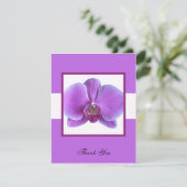 Mariage violet orchidée Merci cadeau Invitation (Debout devant)