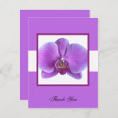 Mariage violet orchidée Merci cadeau Invitation (Devant / Derrière)