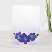 Mariage violet Turquoise bleu orchidée Merci (Dos)