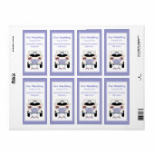 Mariage voiture Cute Mini Étiquette à vin (Feuille entière)