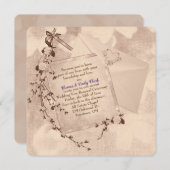 Mariage Vow Renewal invitation de style ancien  (Devant / Derrière)