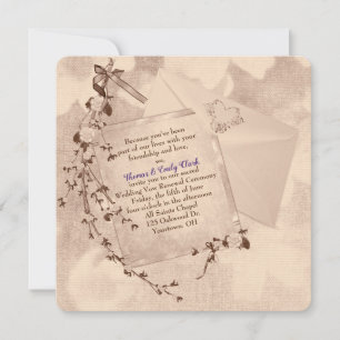 Mariage Vow Renewal invitation de style ancien 