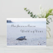 Mariage Vow Renouvellement Invitation Tortue de me (Debout devant)