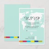 Mariage Voyage Rsvp Monde (Devant / Derrière)