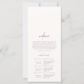 Mariage Week-end Événements Programme et Jour (Devant)