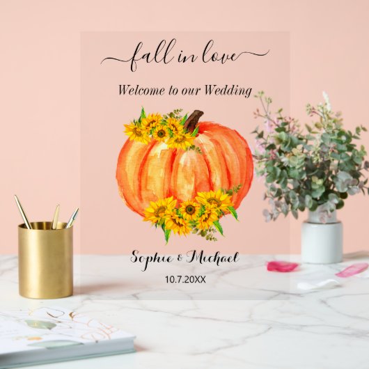Mariage Welcome Fall Orange Citrouille (Mariage)