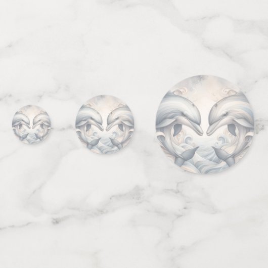 Mariage Whimsy Dolphins Table Confetti (Derrière)