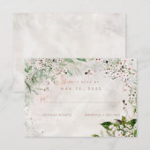 Mariage Whisch et Blush Pas de carte RSVP de choix (Devant / Derrière)