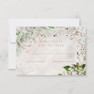 Mariage Whisch et Blush Pas de carte RSVP de choix