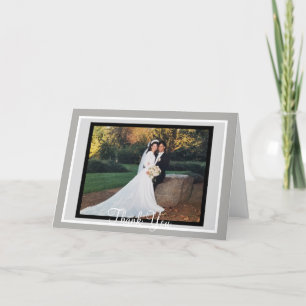 Mariage White Black Photo Merci Cartes