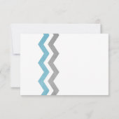 Mariage Zag bleu et gris Zig Zag RSVP (Dos)