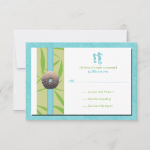 Mariages de plage - Carte Aqua Blue RSVP