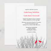 Mariages hivernaux ruddy do-it-yourself invitation (Devant / Derrière)