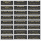 Mariages invités 24 étiquettes de adresse noirs pe (Devant)