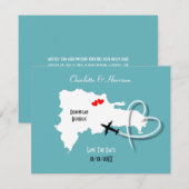 Mariages République dominicaine Save The Date (Devant / Derrière)